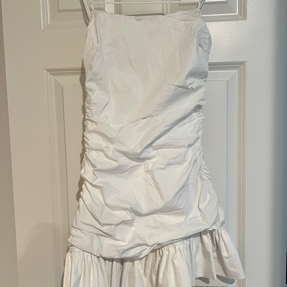 Mango Crisp White Dress